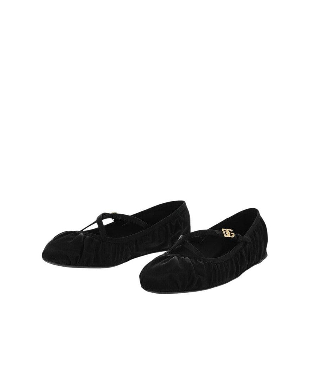 Dolce & Gabbana Black Carryover Ballet Flats