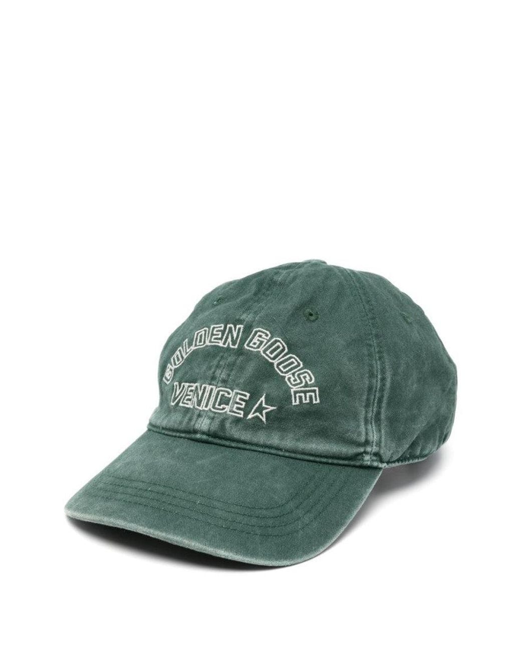 Golden Goose Deluxe Brand Green Venice Logo Baseball Hat for men