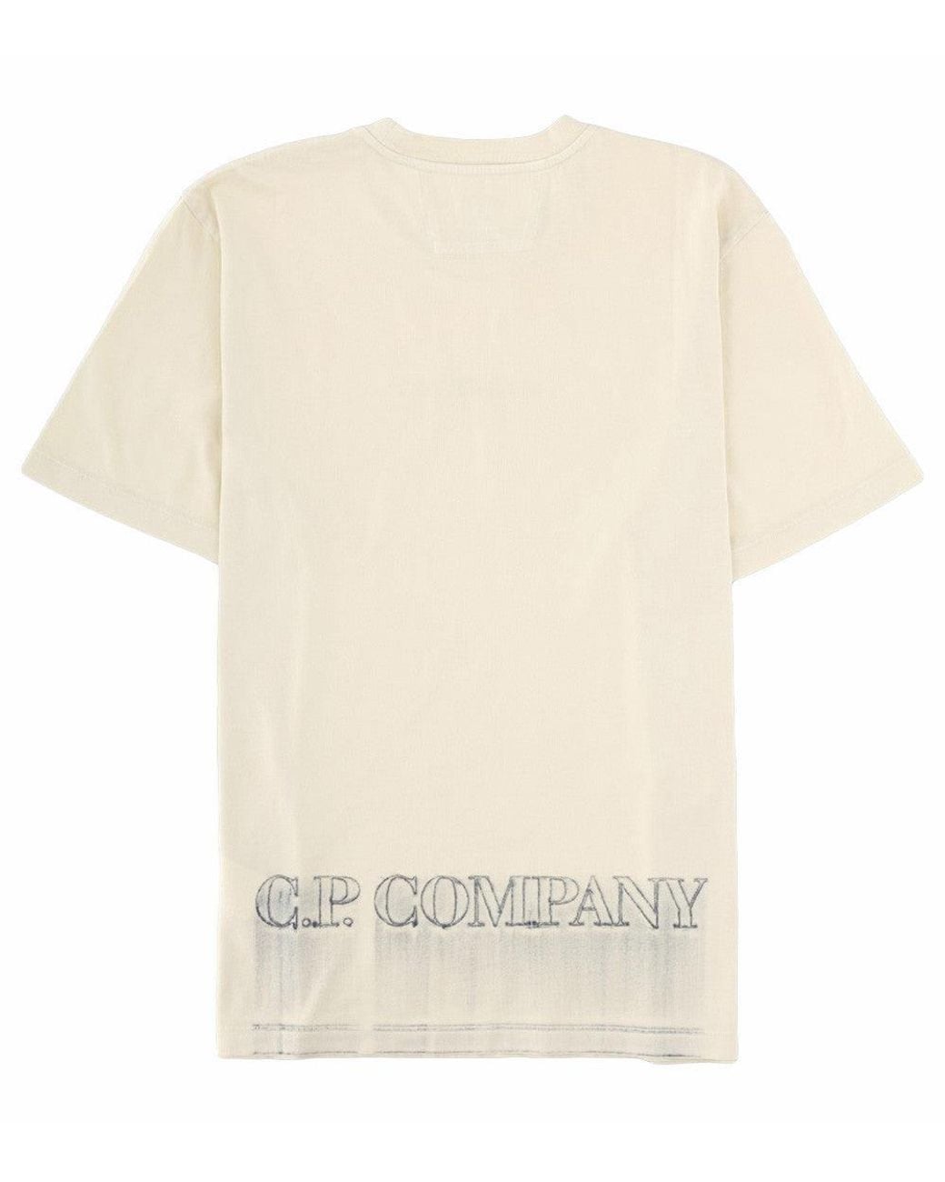 C P Company Natural Crew Neck T-Shirt for men