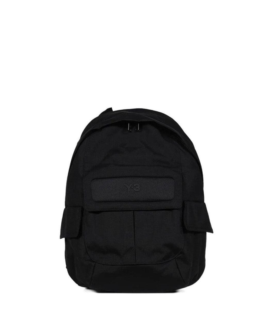 Y-3 Black Logo Backpack for men