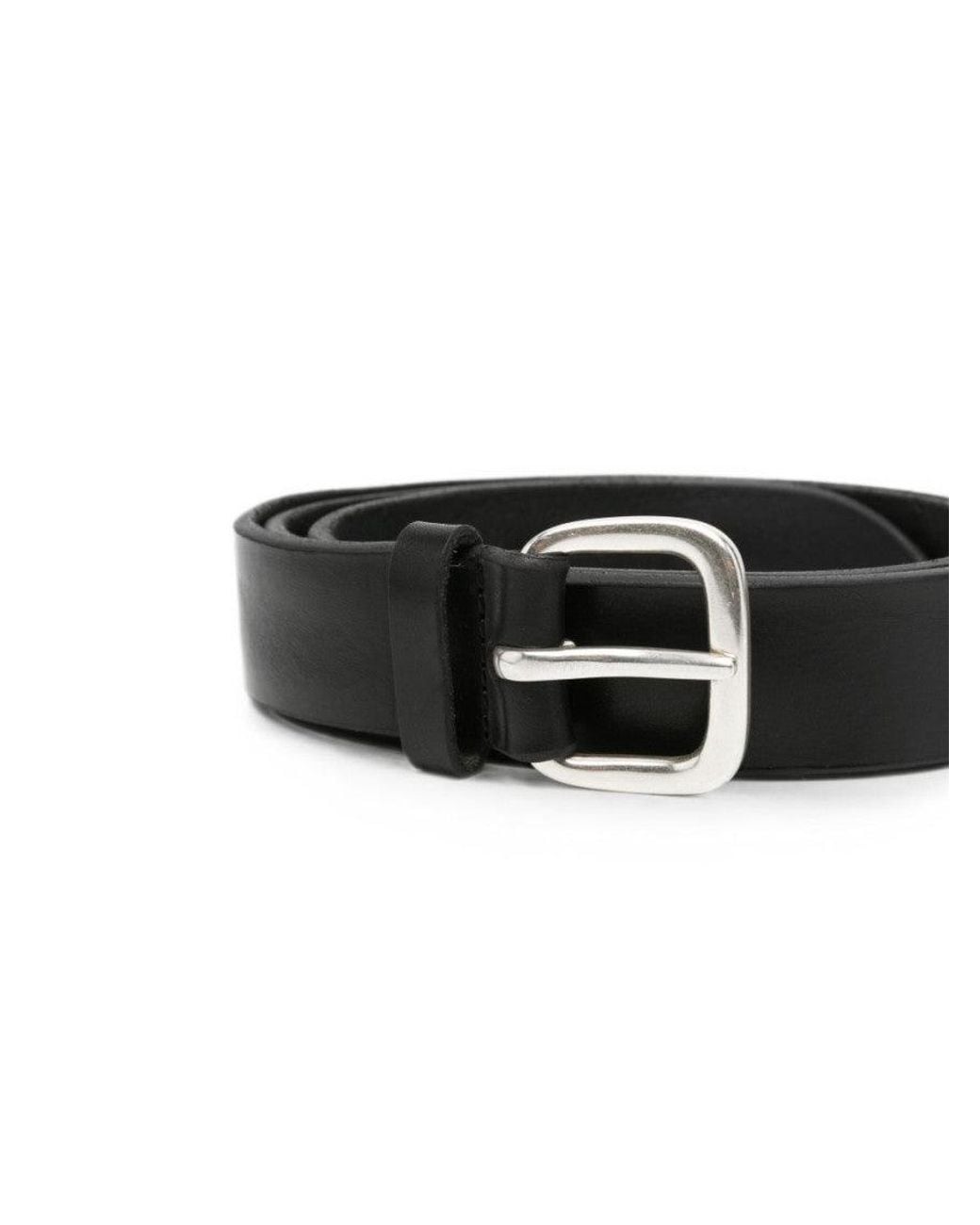 Orciani Black Logo Buckle Belt for men