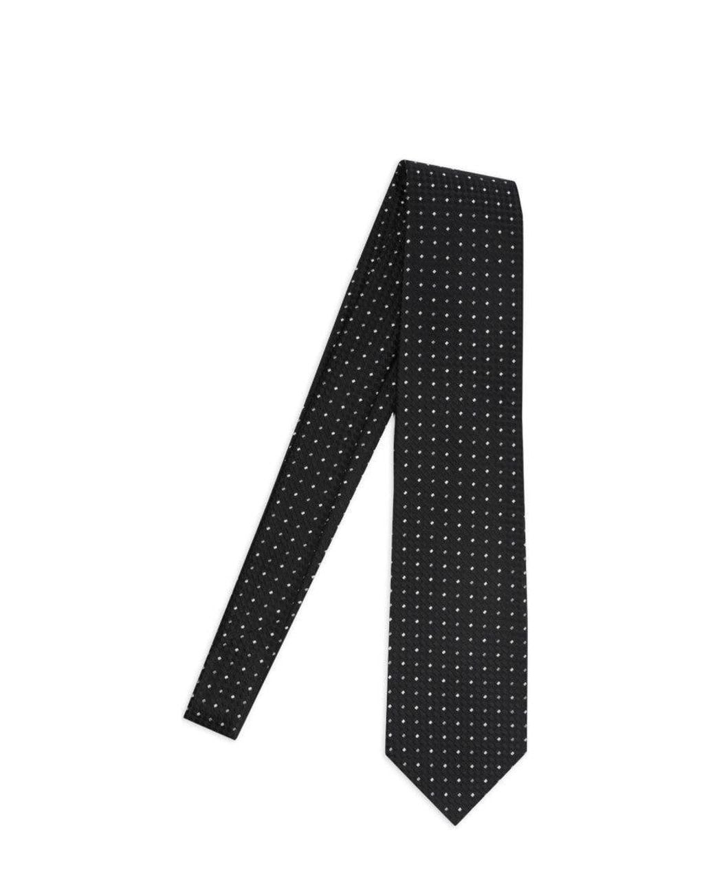 Tom Ford Black Geometric Print Tie for men