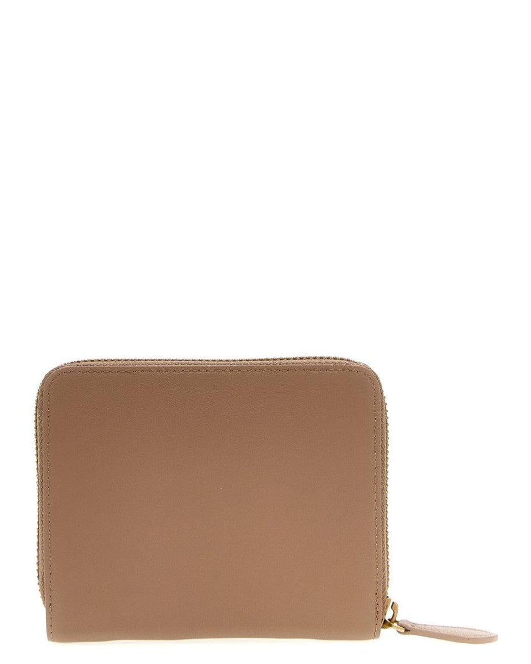 Pinko Brown Logo Zip Around Wallet