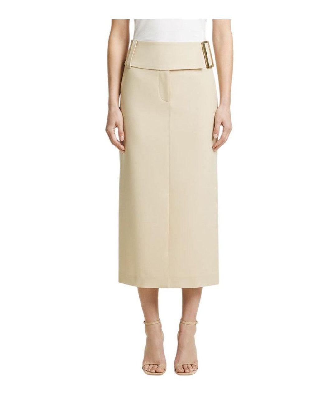 Sportmax Natural Calf Length Skirt