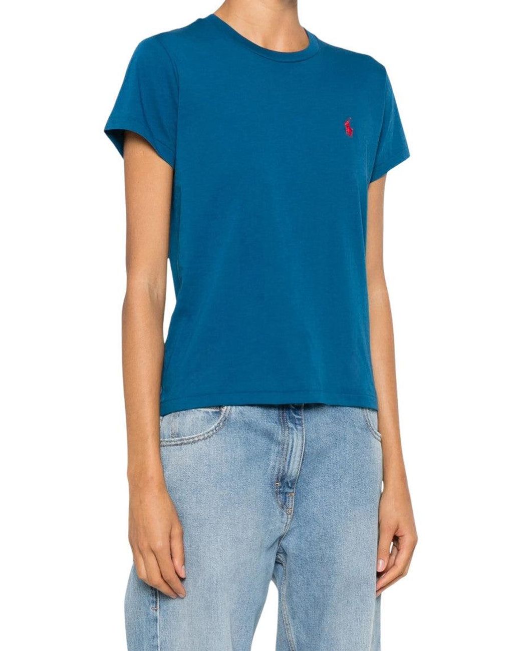 Polo Ralph Lauren Blue Logo Crew Neck T-Shirt