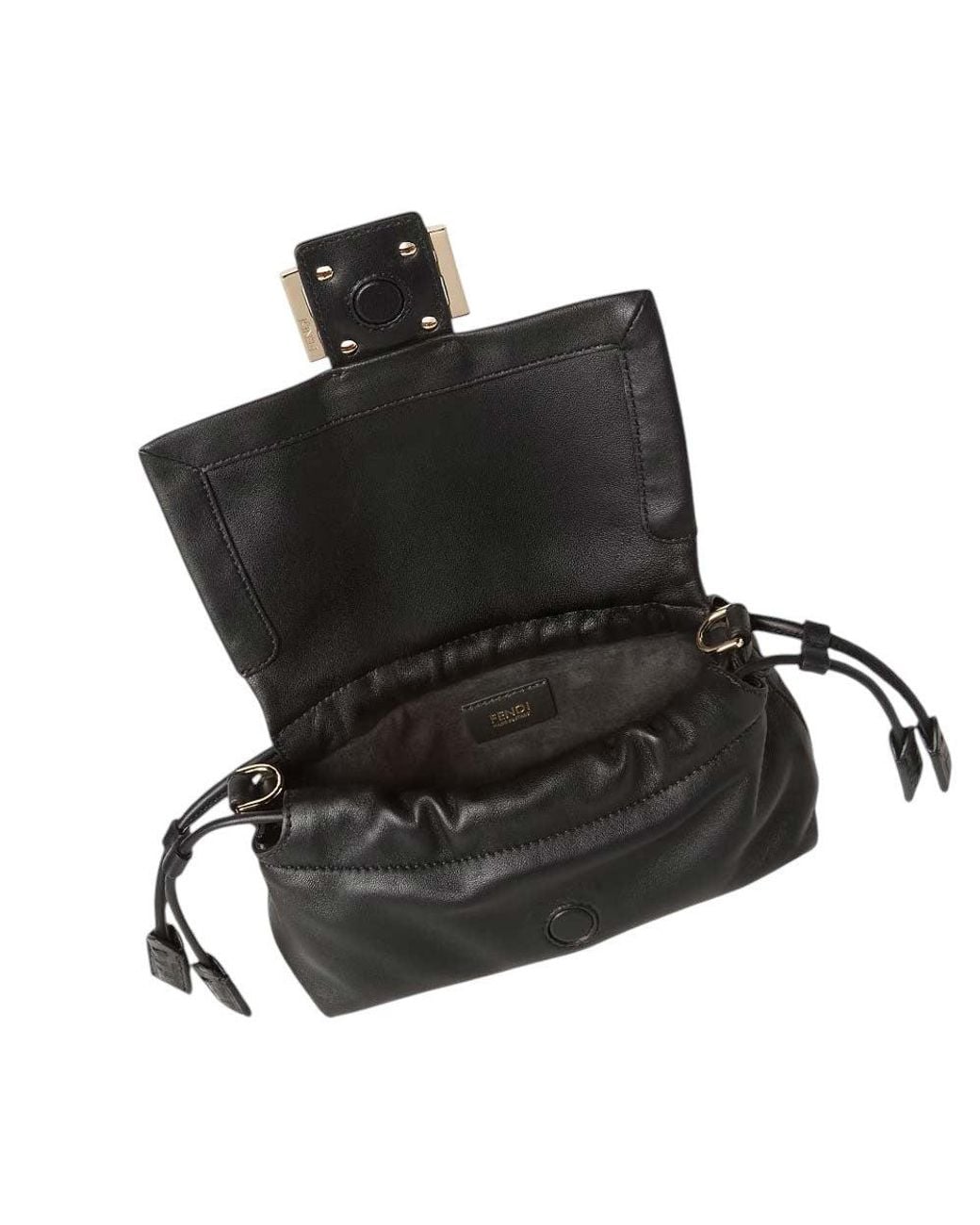 Fendi Black Baguette Small Shoulder Bag