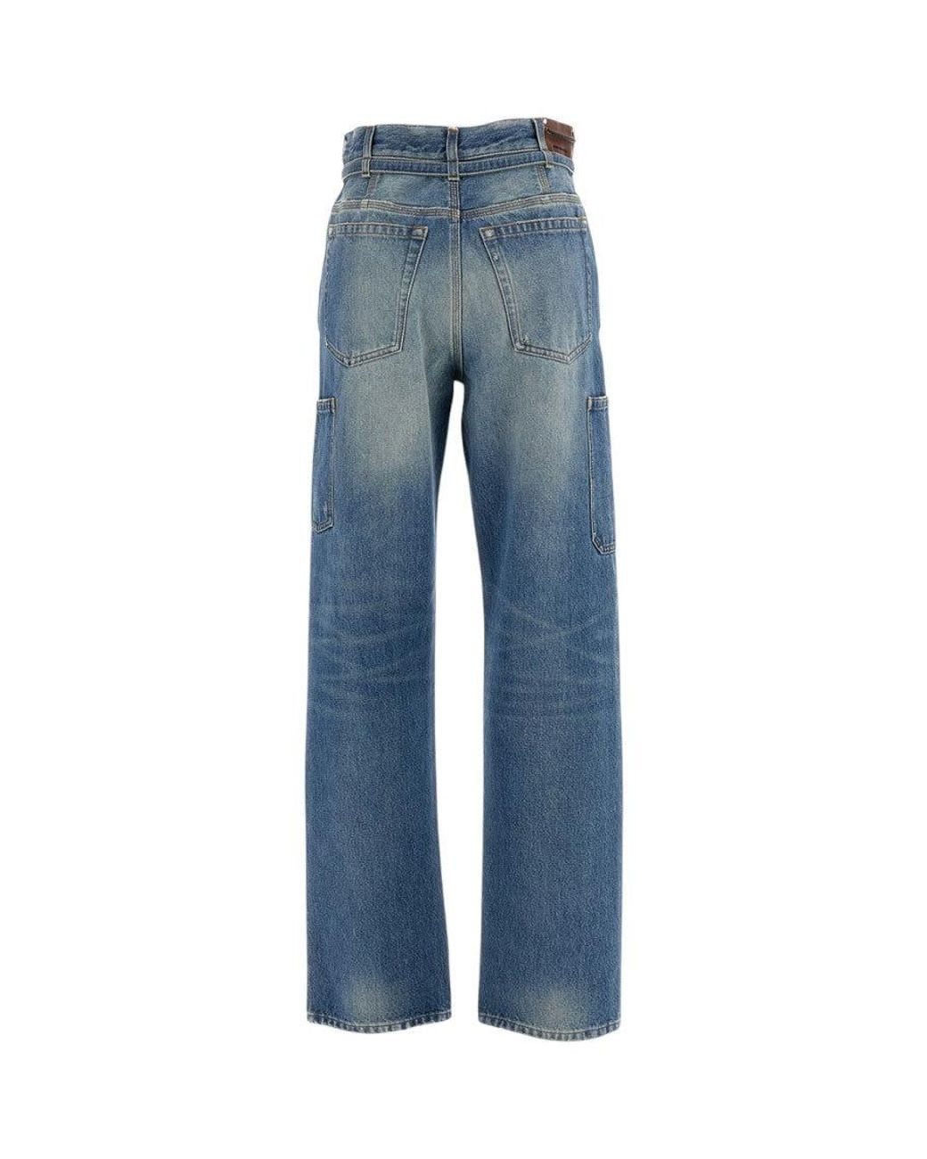 Dries Van Noten Blue Dark Straight High Rise Jeans