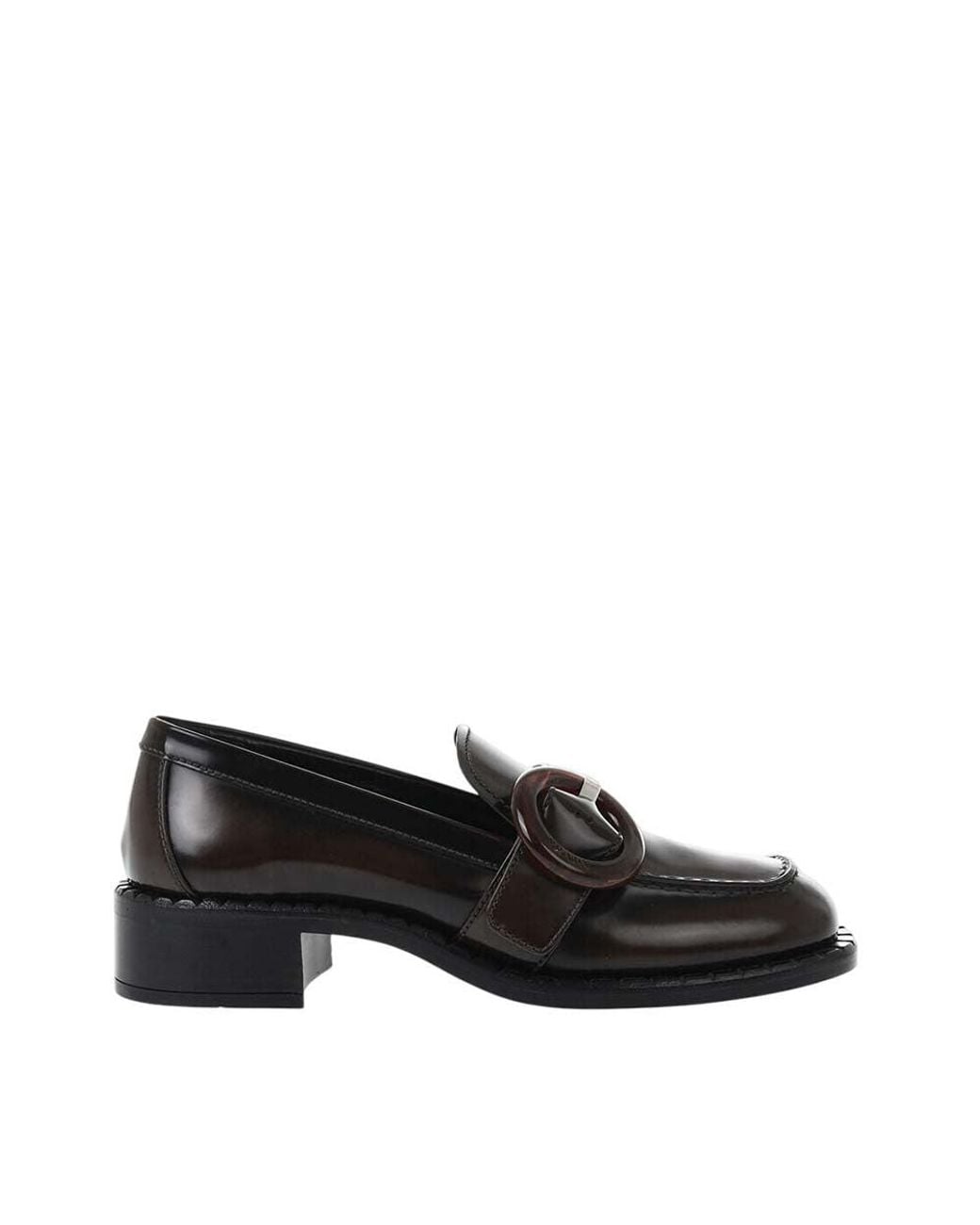 Prada Black Solid Loafers