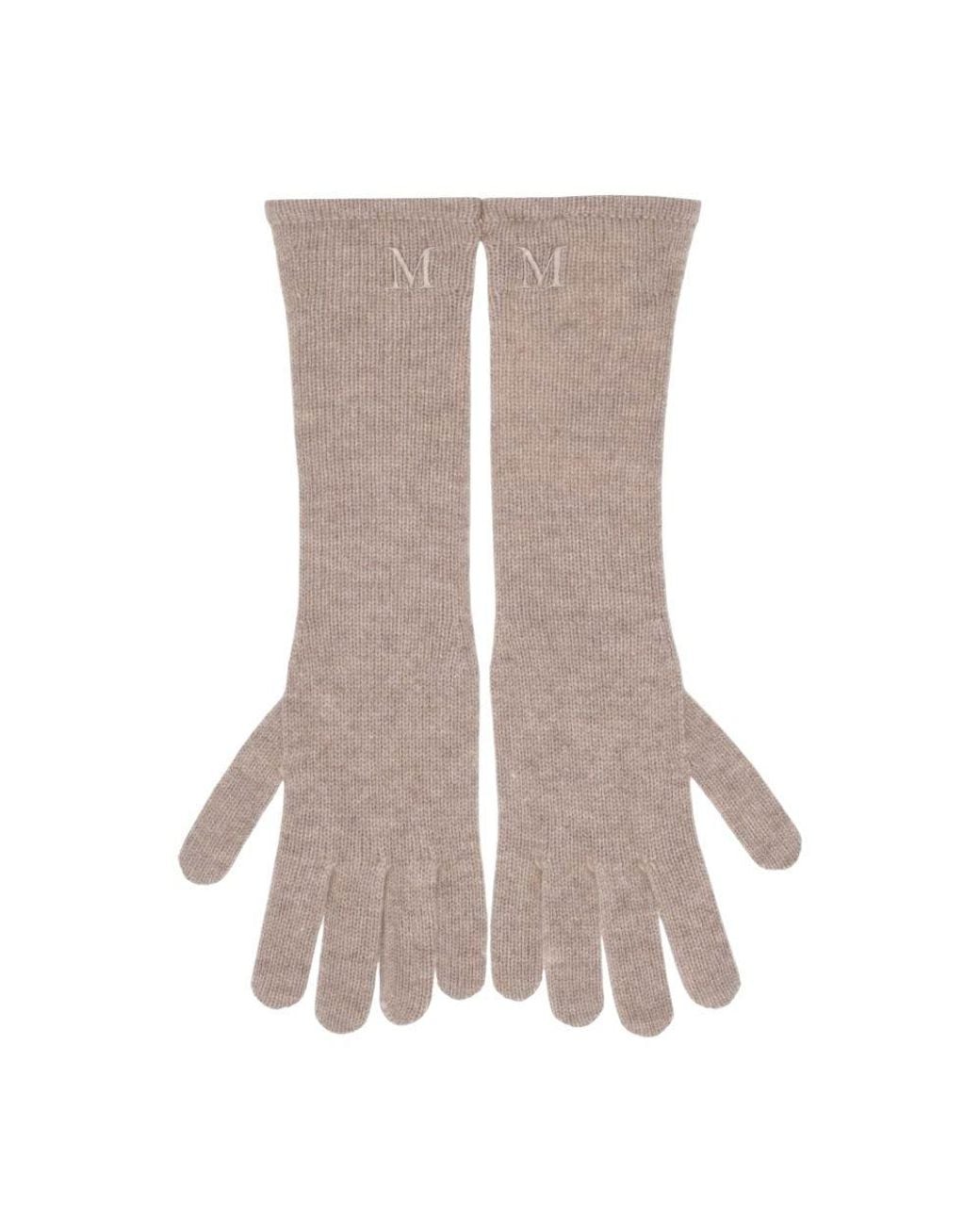 Max Mara Brown Logo Gloves