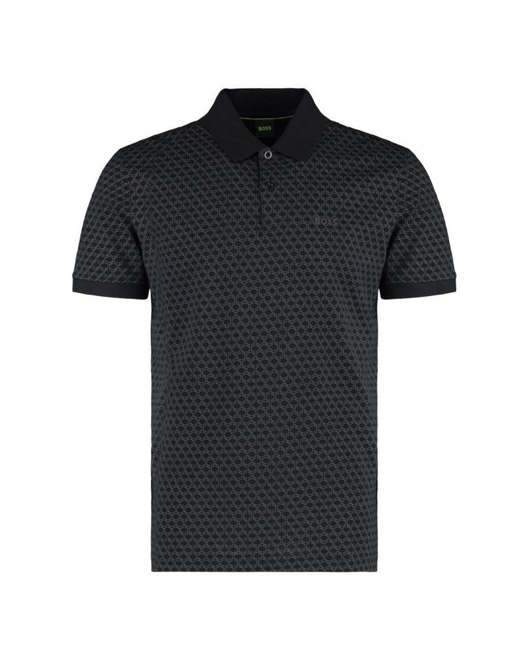 Boss Black Shirt Collar Polo for men