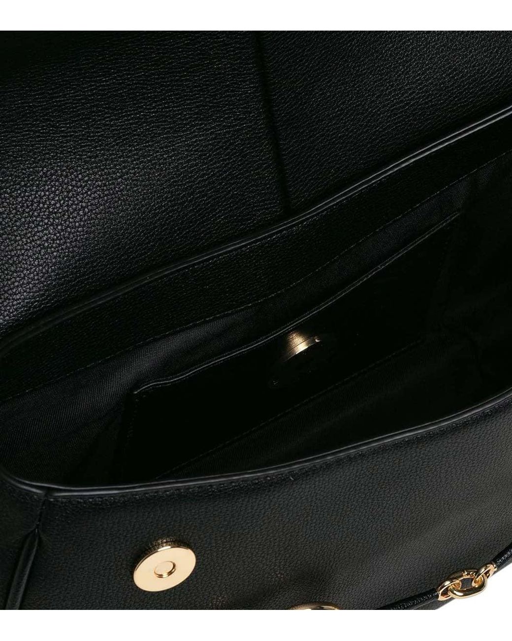 Love Moschino Black Heart Clamp Medium Shoulder Bag