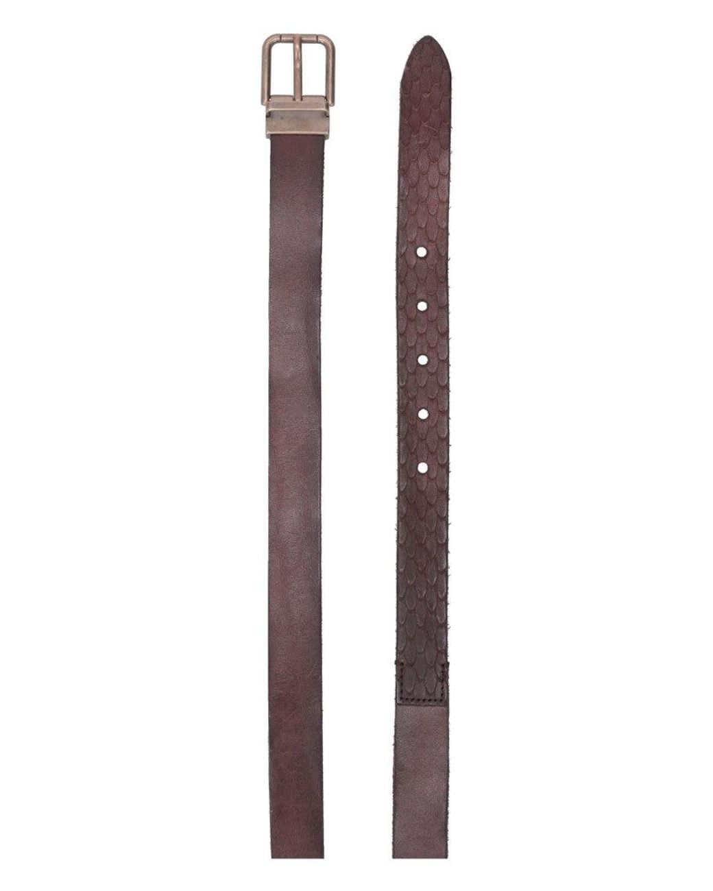 Dolce & Gabbana Brown Dark Textured Buckle Belt