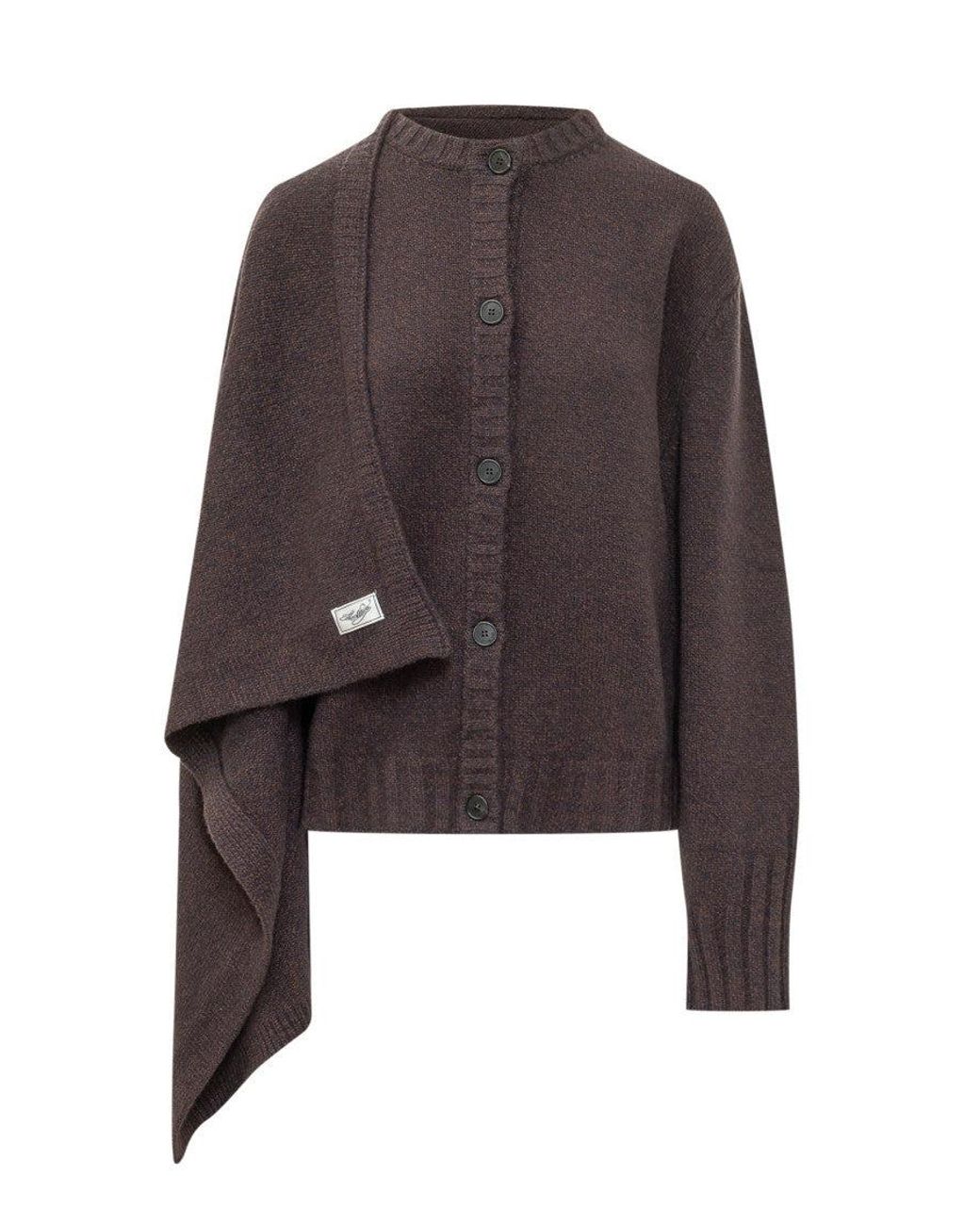 The Attico Brown Luxurious Cashmere Cardigan
