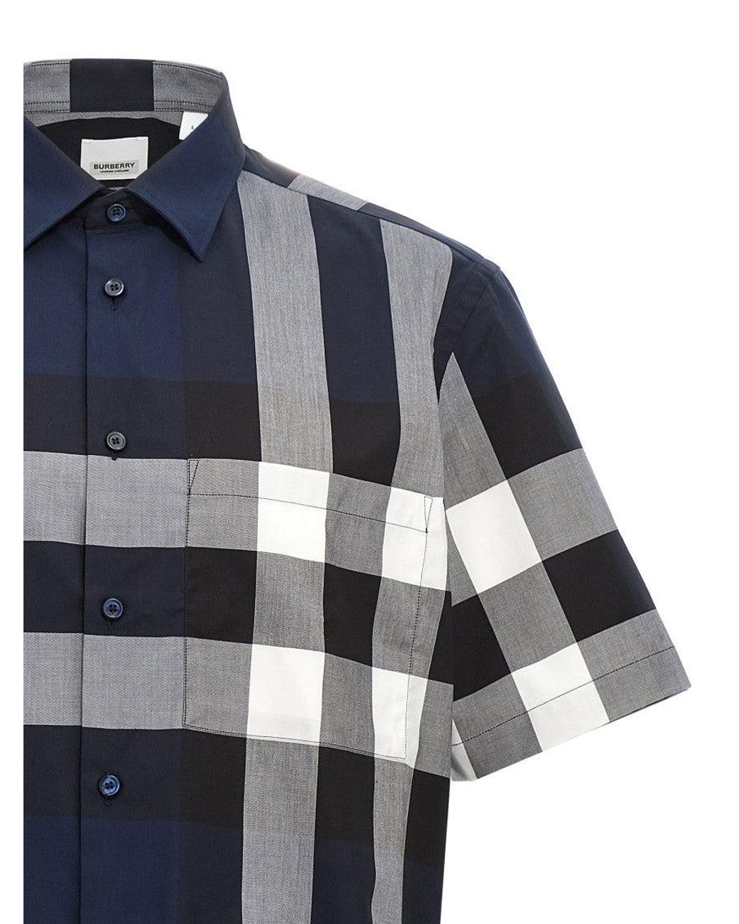 Burberry Blue Summerton Shirt for men