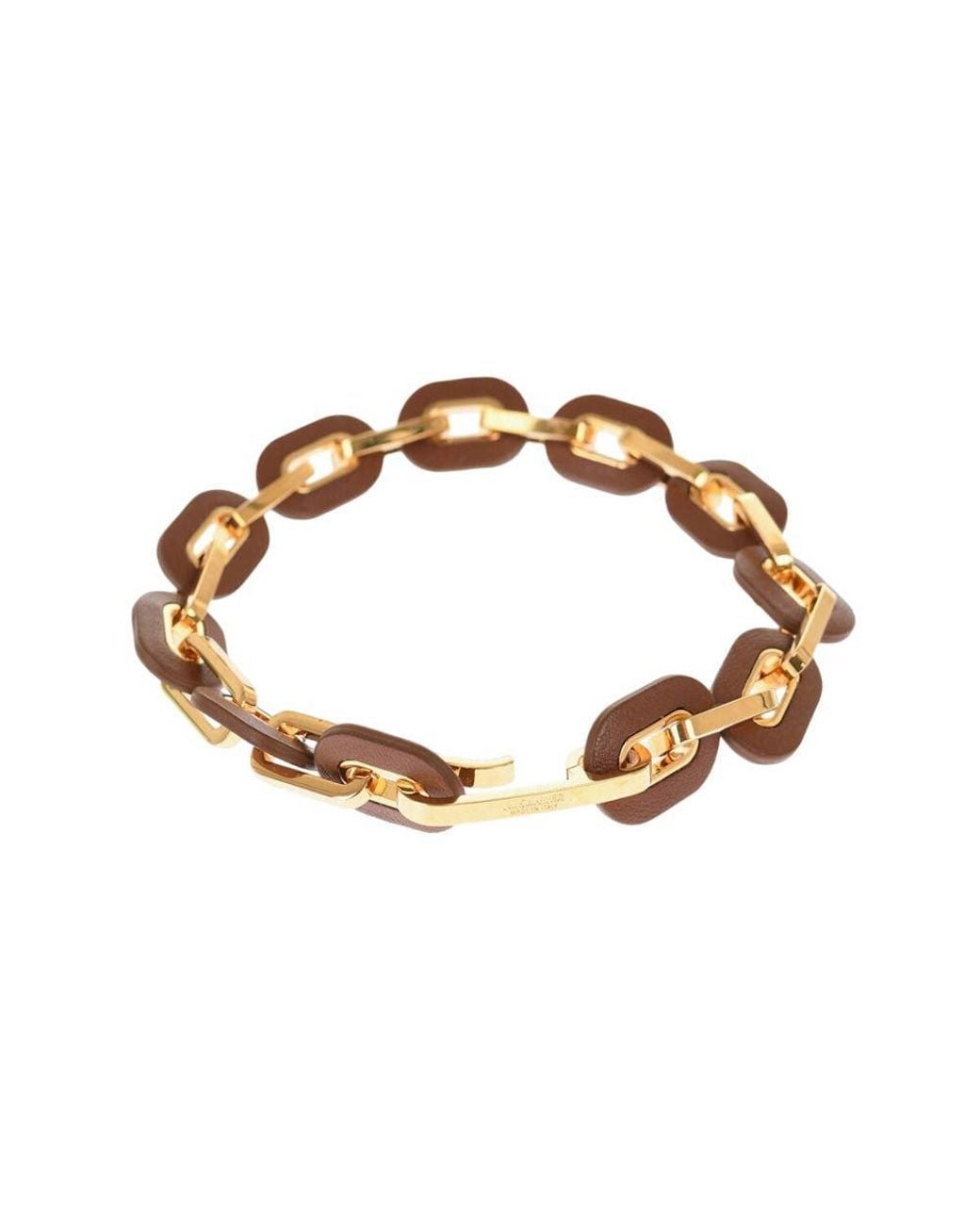 Jil Sander Metallic Golden Chain Bracelet