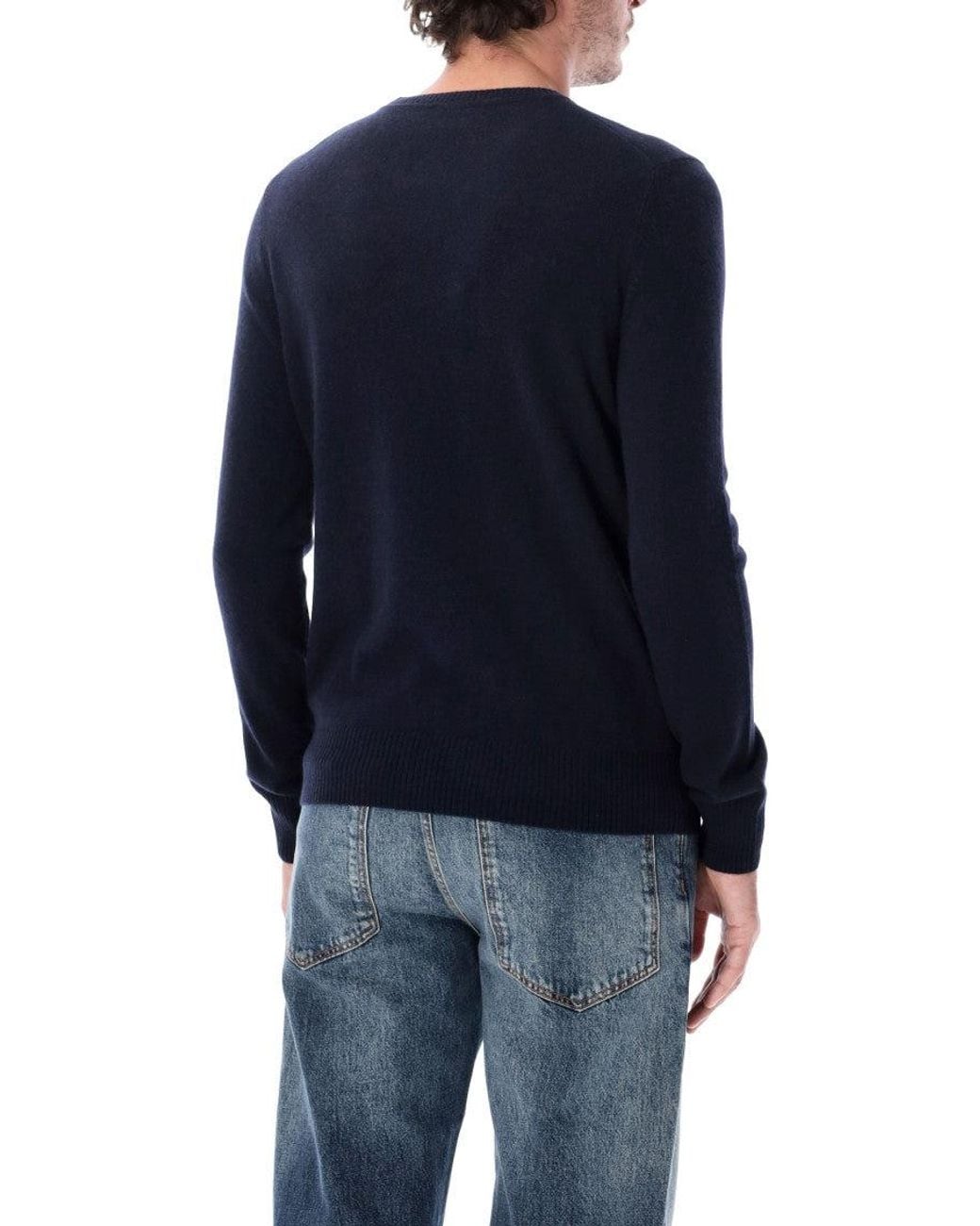 Emporio Armani Blue Crew Neck Sweater for men