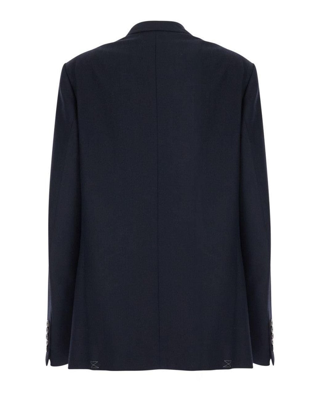 Dries Van Noten Black Embellished Peaked Lapel Blazer