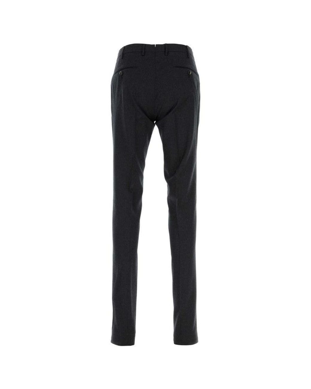 PT Torino Black Charcoal Slim Pants for men