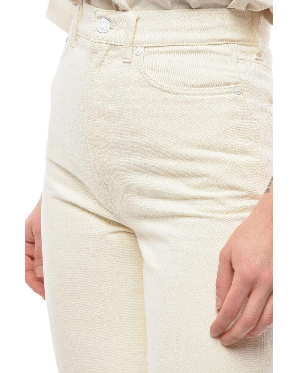 Made In Tomboy White Off High Rise Jeans