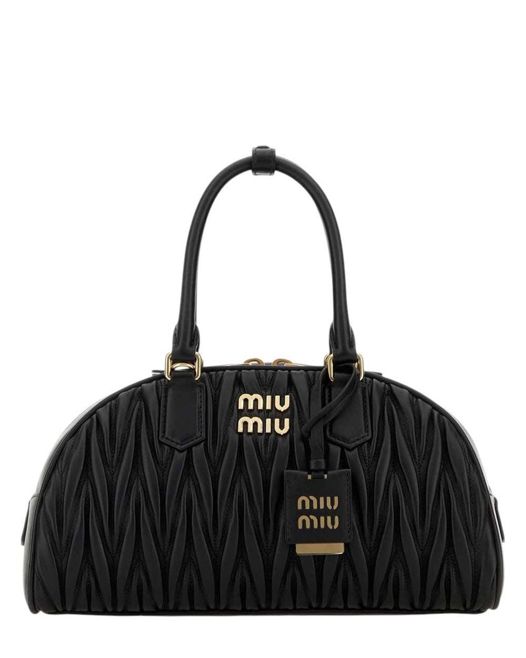 Miu Miu Black Arcadie Medium Shoulder Bag