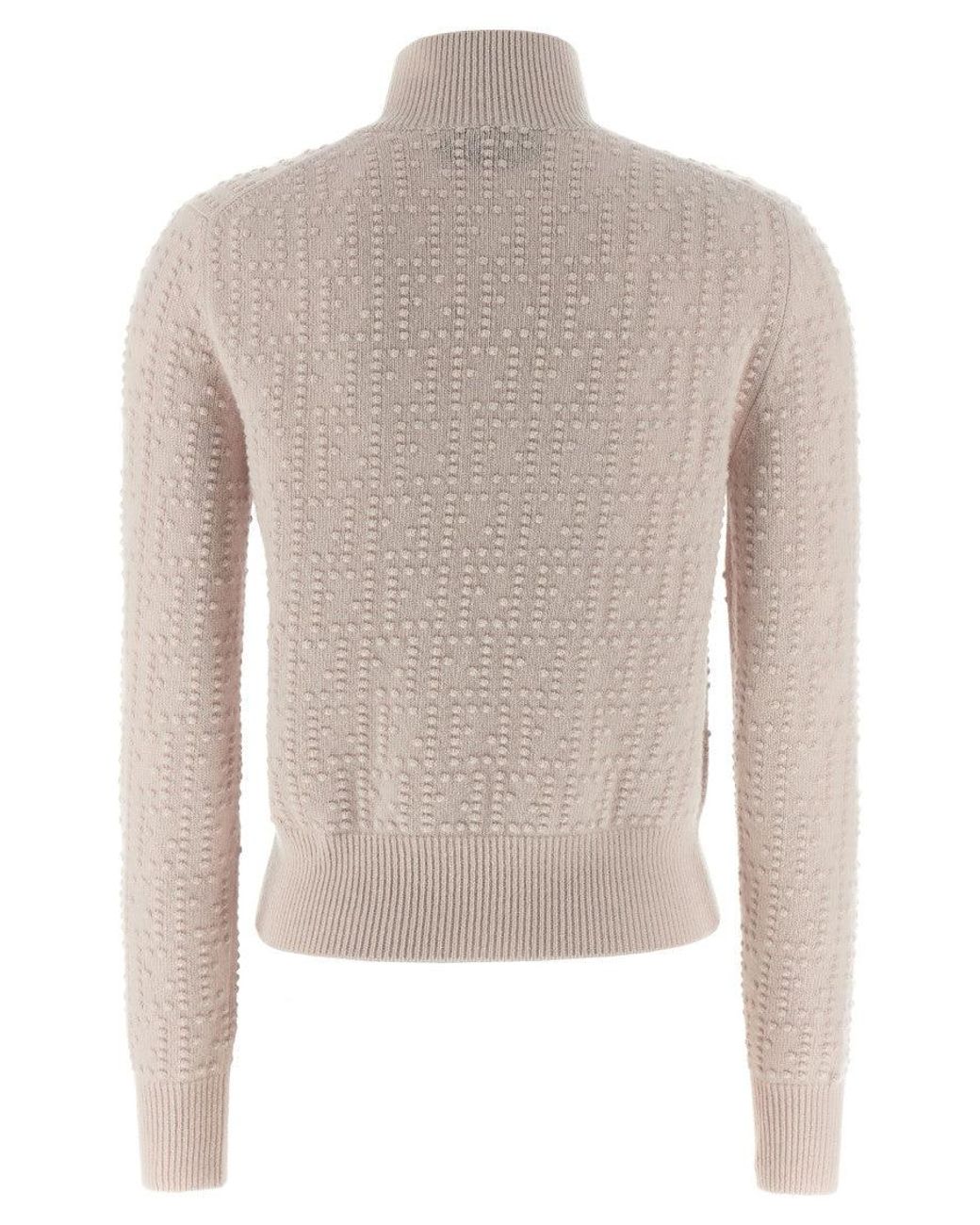 Fendi White 'Pon Pon' Sweater