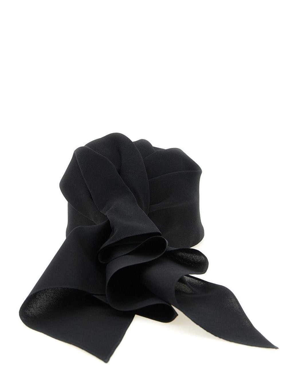 Balenciaga Black Sculptural Silk Hat