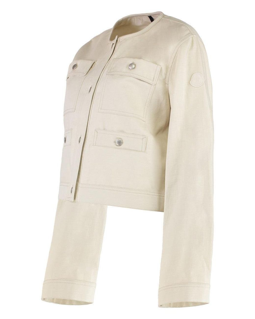 Moncler Natural Off Round Neck Jacket