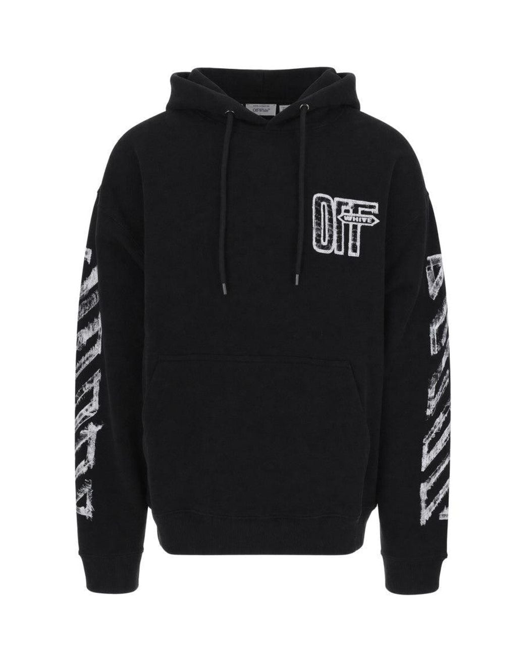 Off-White c/o Virgil Abloh Black Relaxed Logo Hoodie for men
