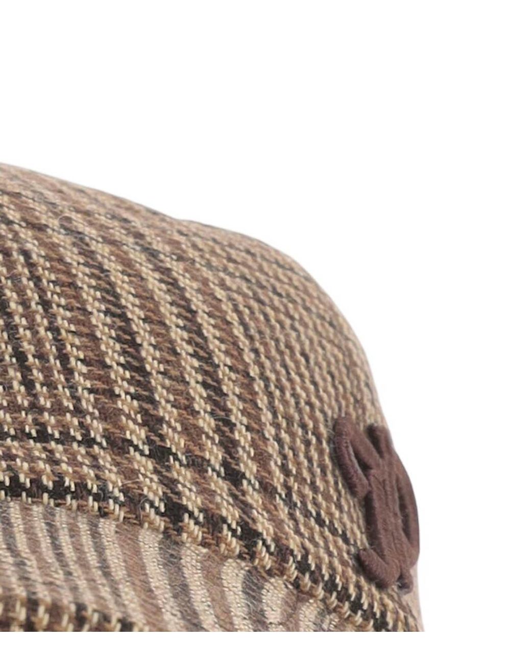 Patou Brown Check Baseball Cap