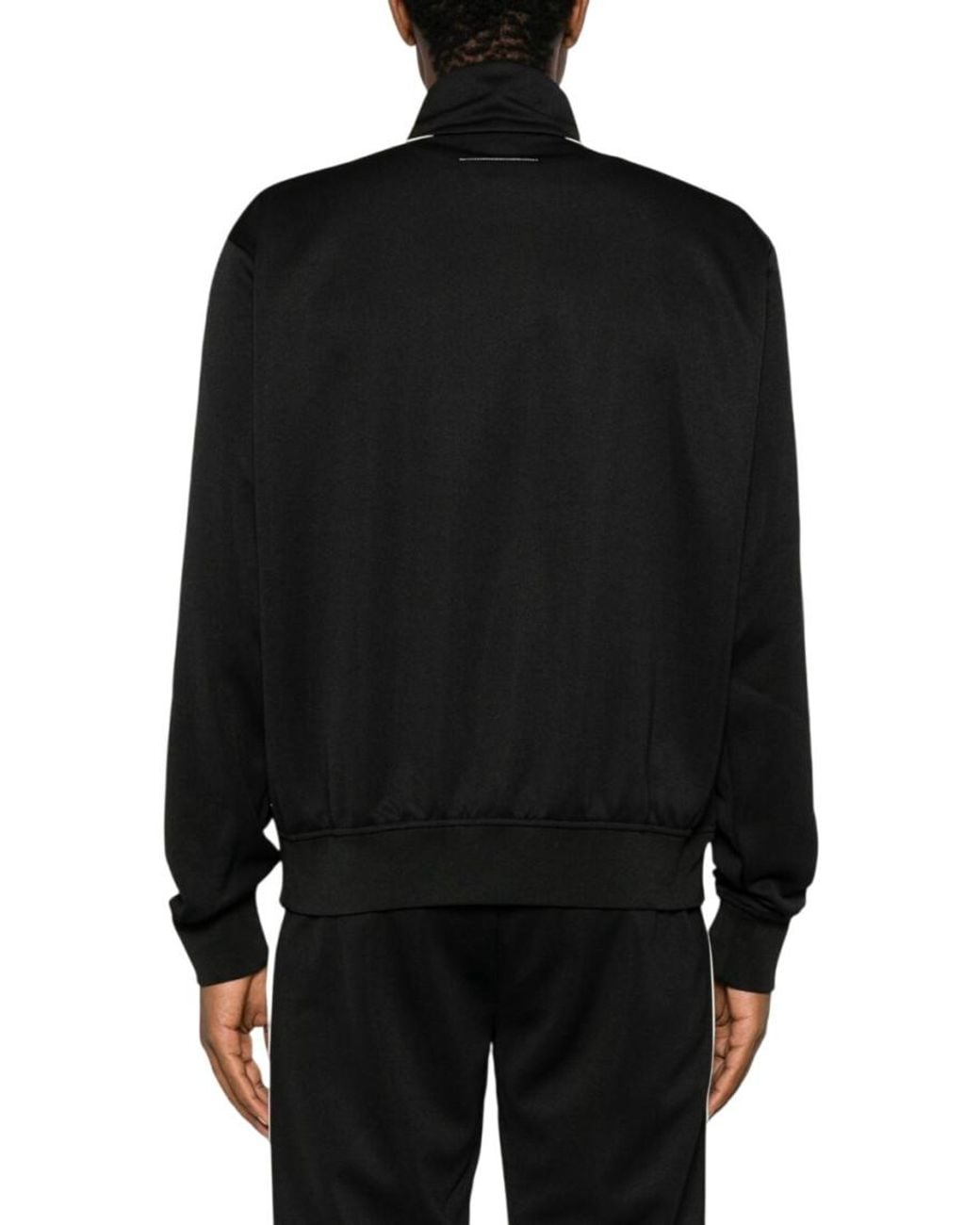 MM6 by Maison Margiela Black Solid Track Jacket for men