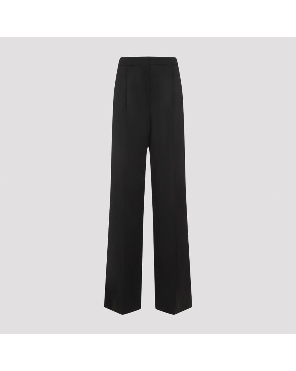 Givenchy Black Wool Pleated Trouses