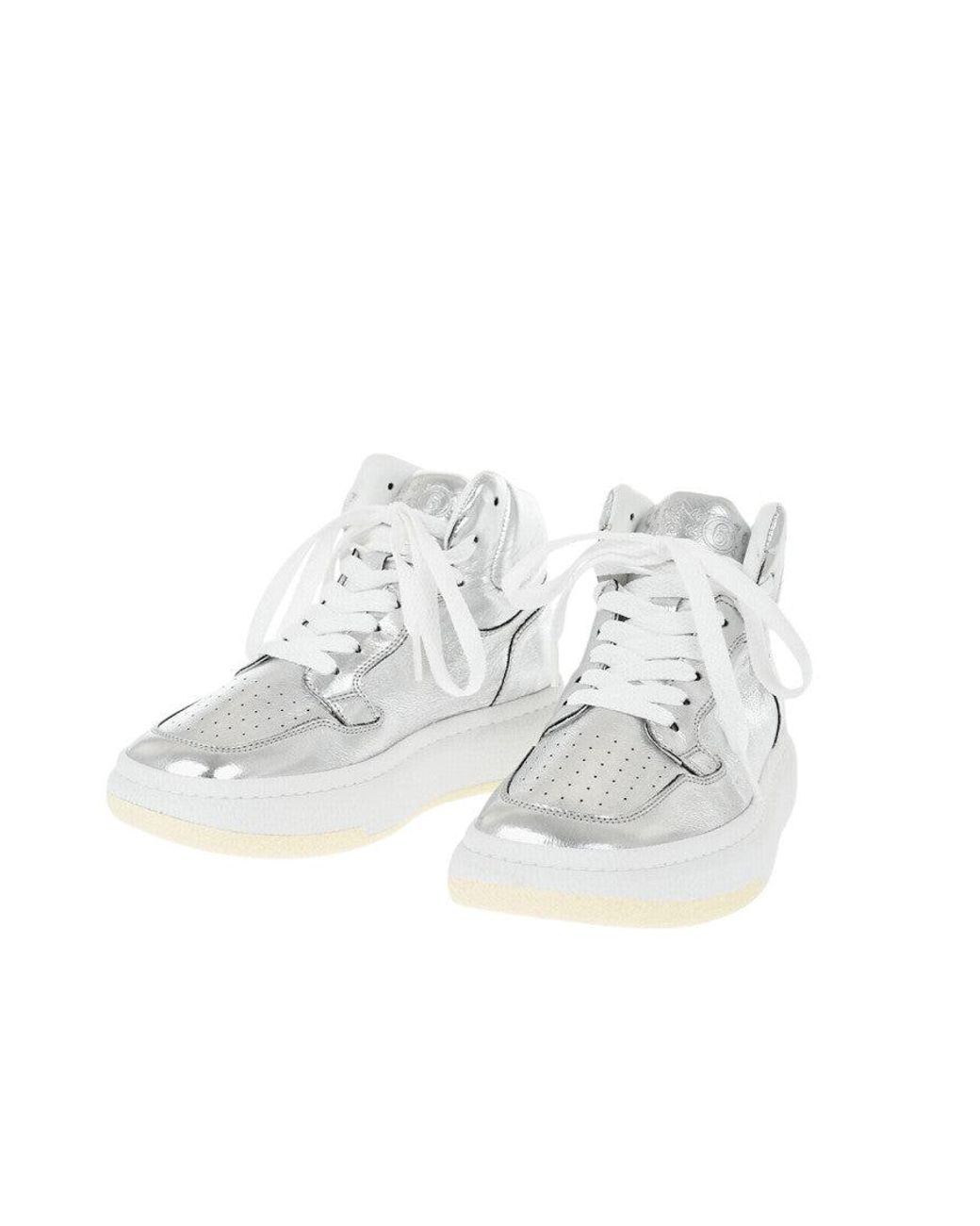Maison Margiela Metallic High-Top Sneakers