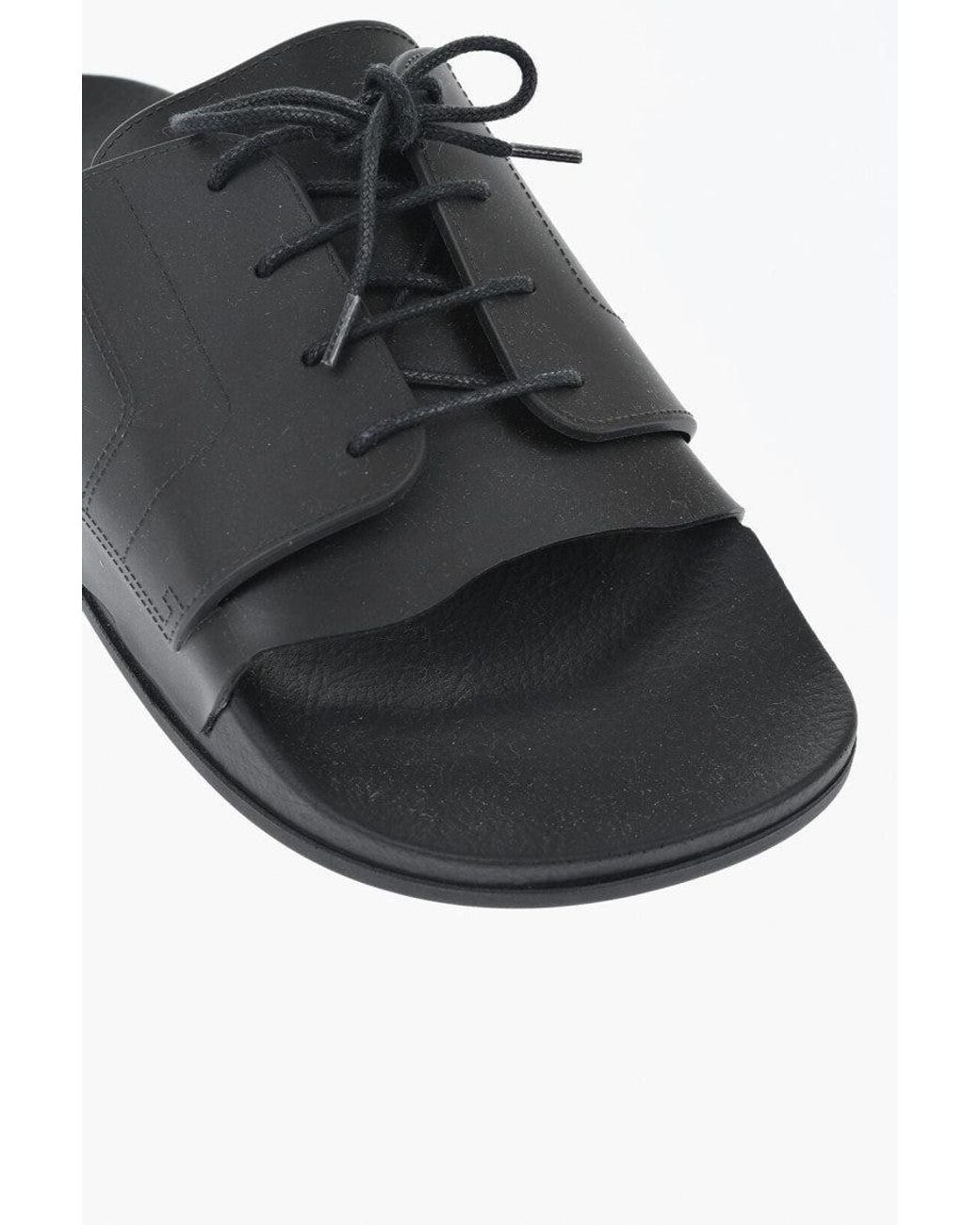Maison Margiela Black Solid Pool Slides
