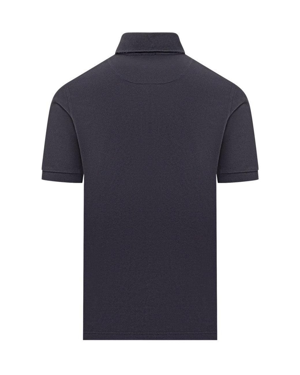 Etro Blue Logo Shirt Collar Polo for men