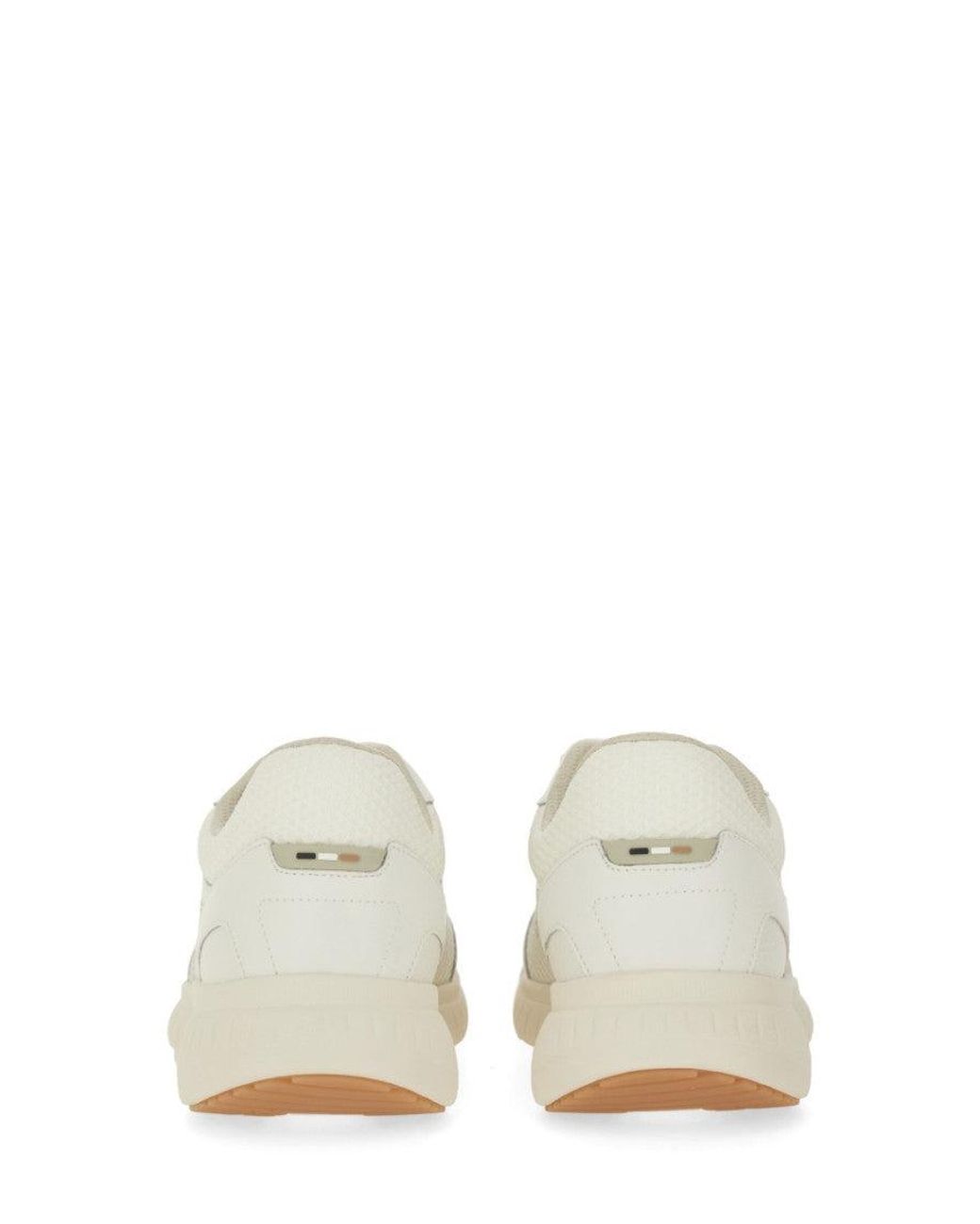 Boss White Solid Titanis Sneakers for men