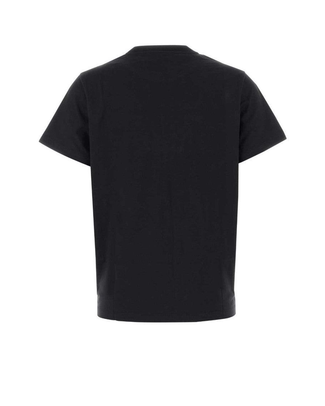 Ganni Black Graphic Crew Neck T-Shirt