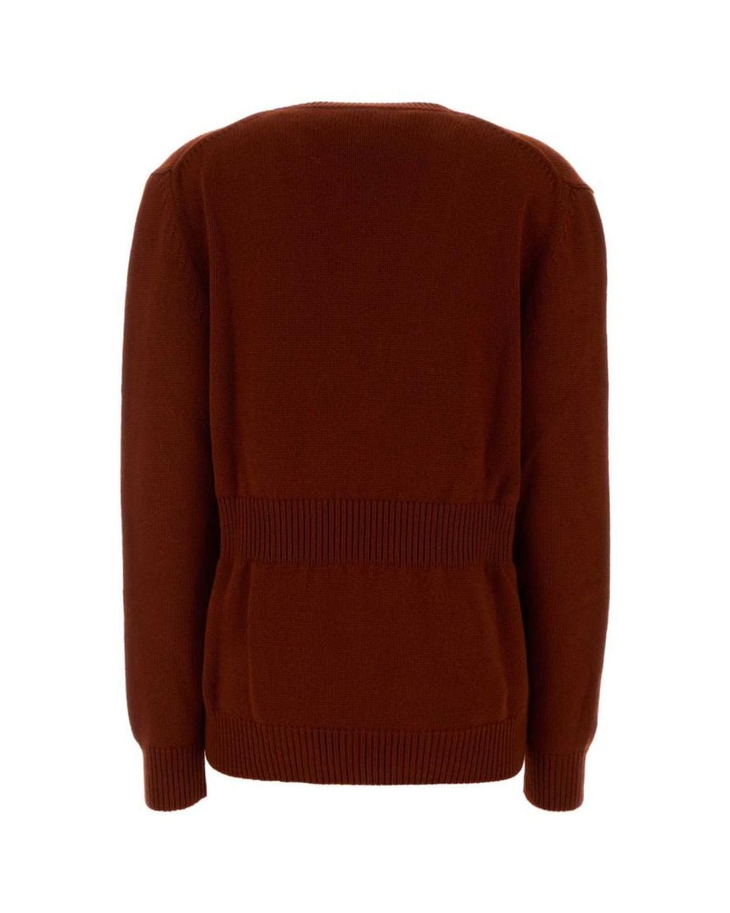 Fendi Brown V Neck Sweater