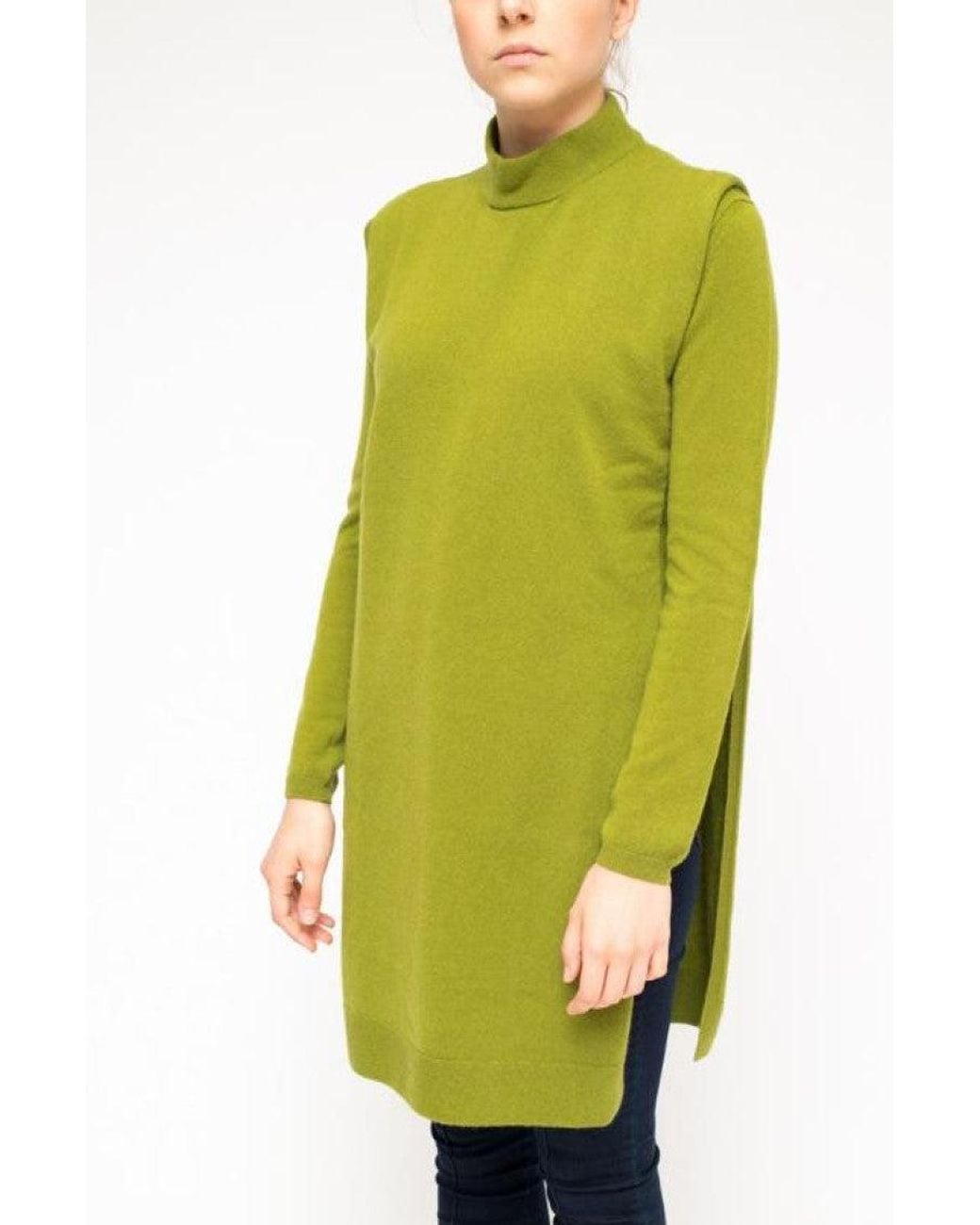 LA ROSE Yellow Light Gilet Cashmere Sweater