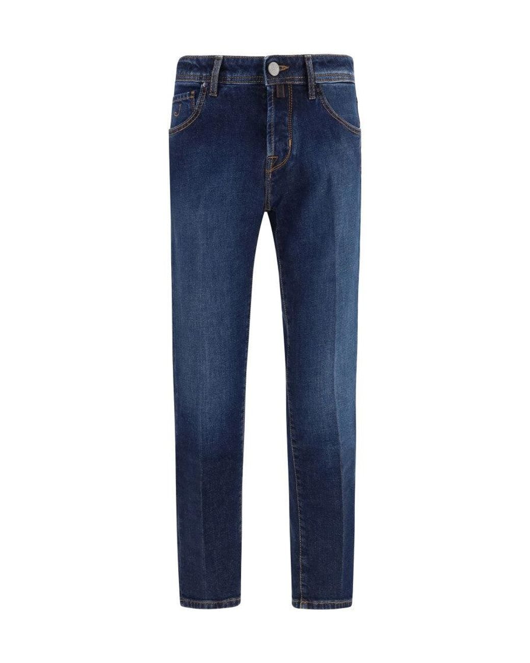 Jacob Cohen Blue Mid Rise Jeans for men