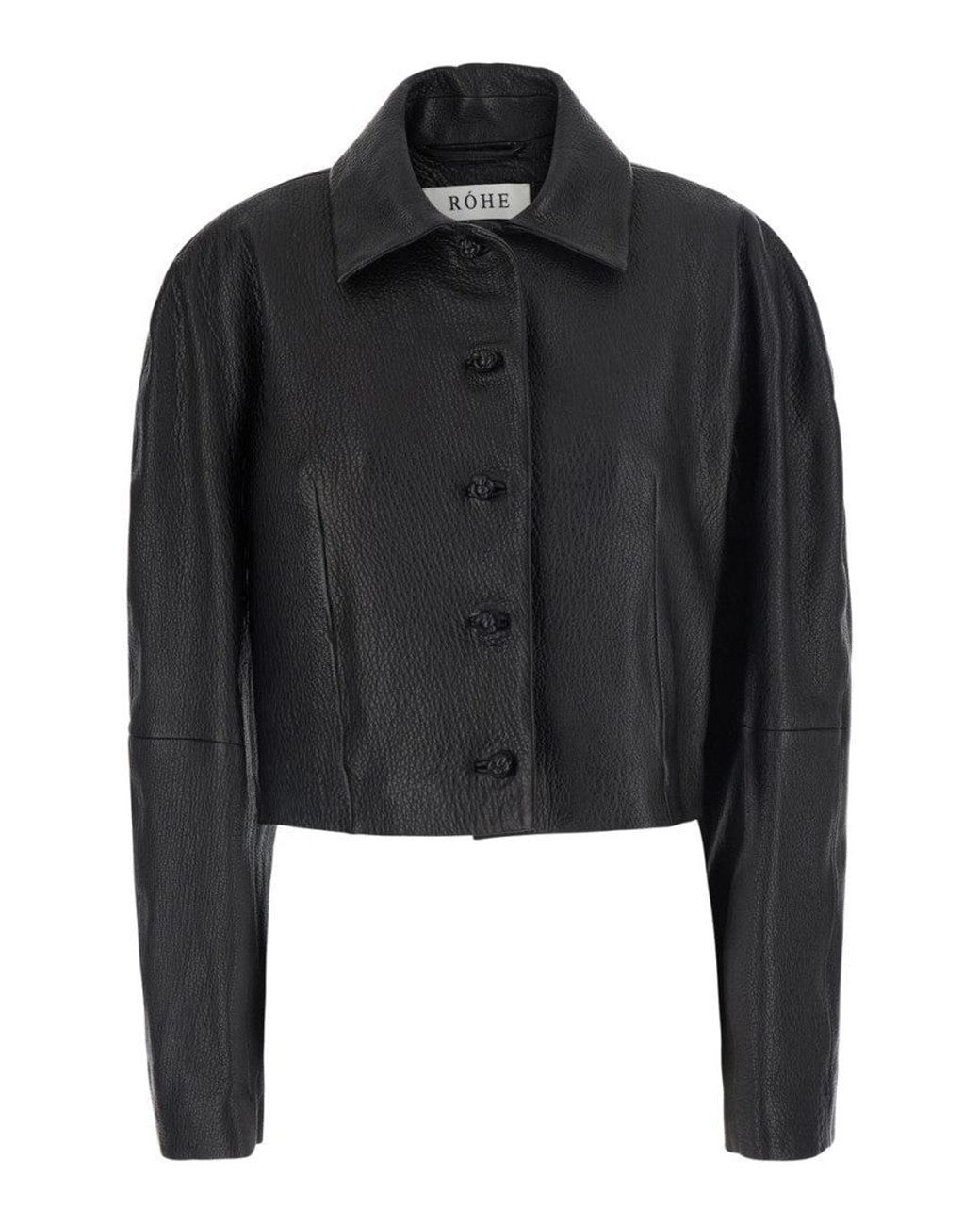 Rohe Black Shirt Collar Jacket