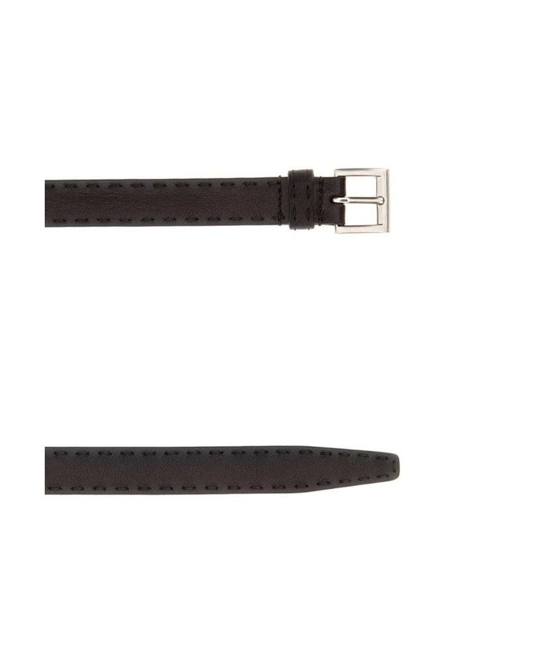 Prada White Logo Buckle Belt