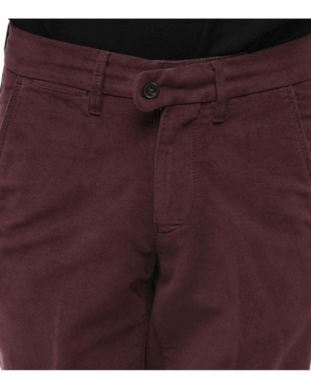 Corneliani Purple Flat Front Pants for men