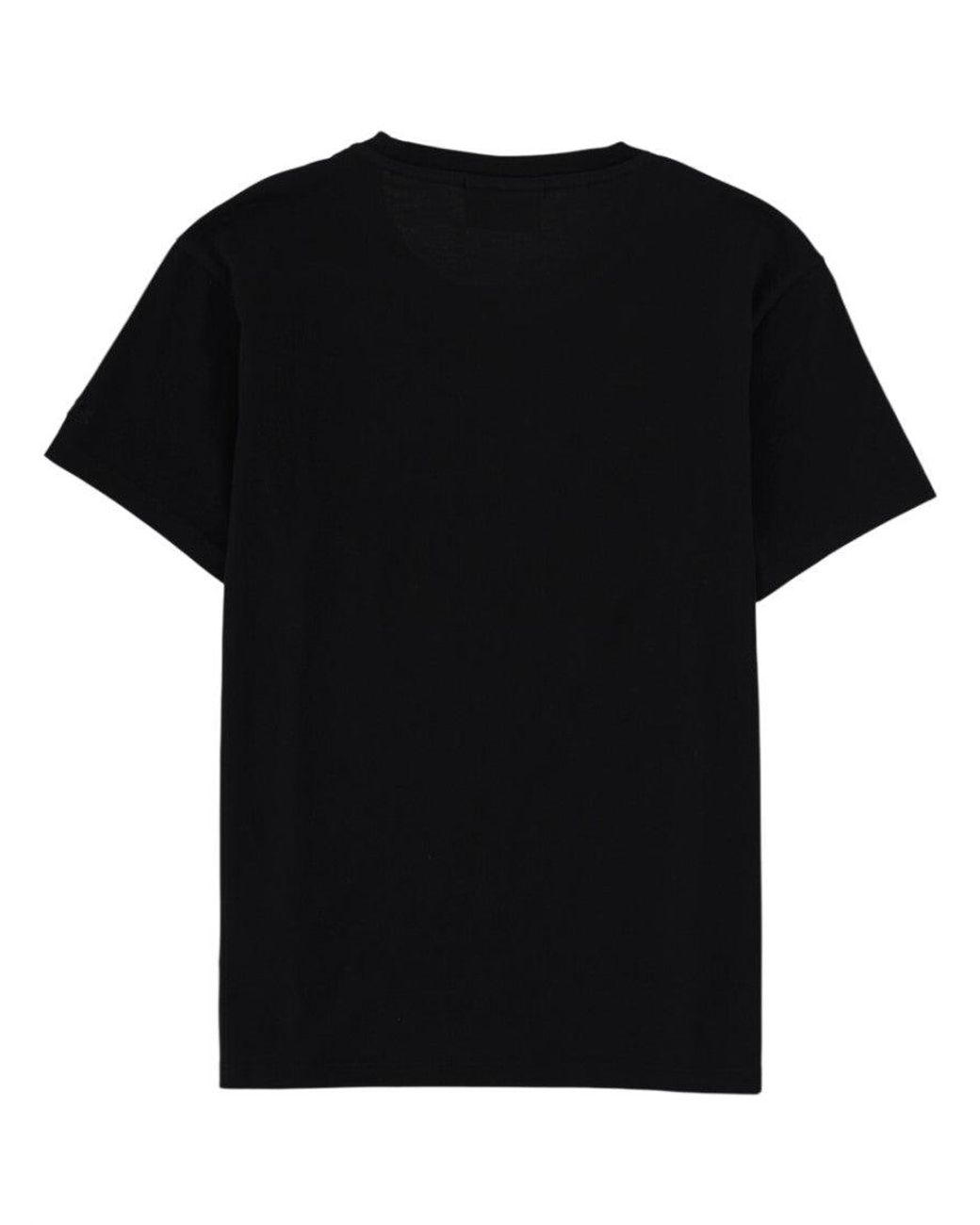 Mc2 Saint Barth Black Embroidered Crew Neck T-Shirt