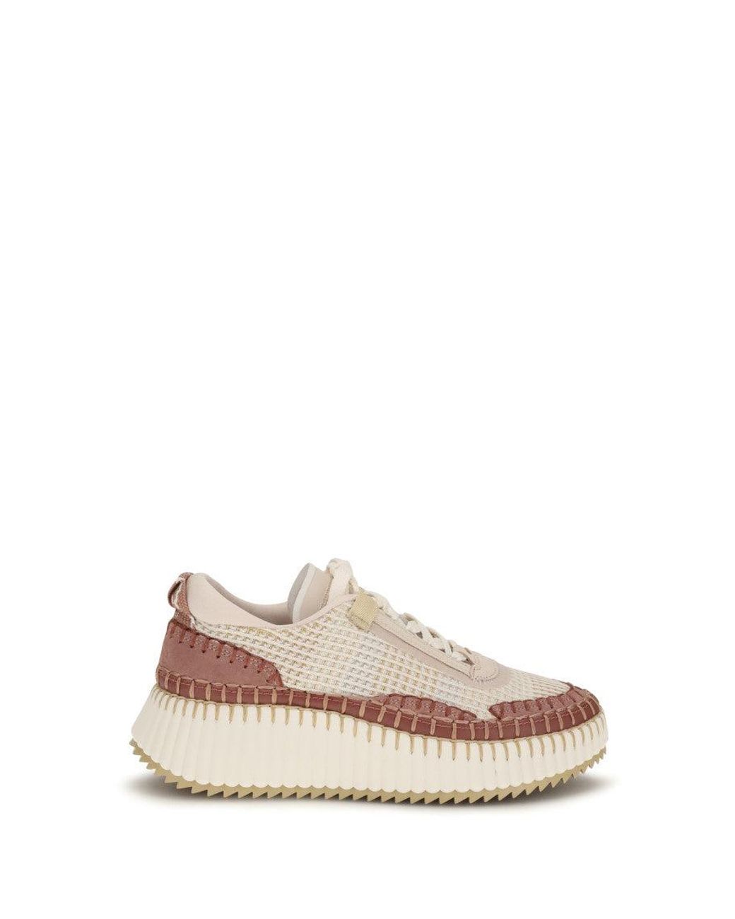 Chloé Pink Textured Sneakers
