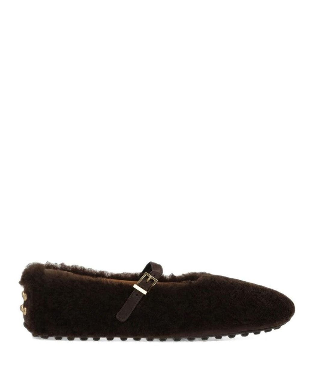 Tod's Black Dark Textured Ballet Flats