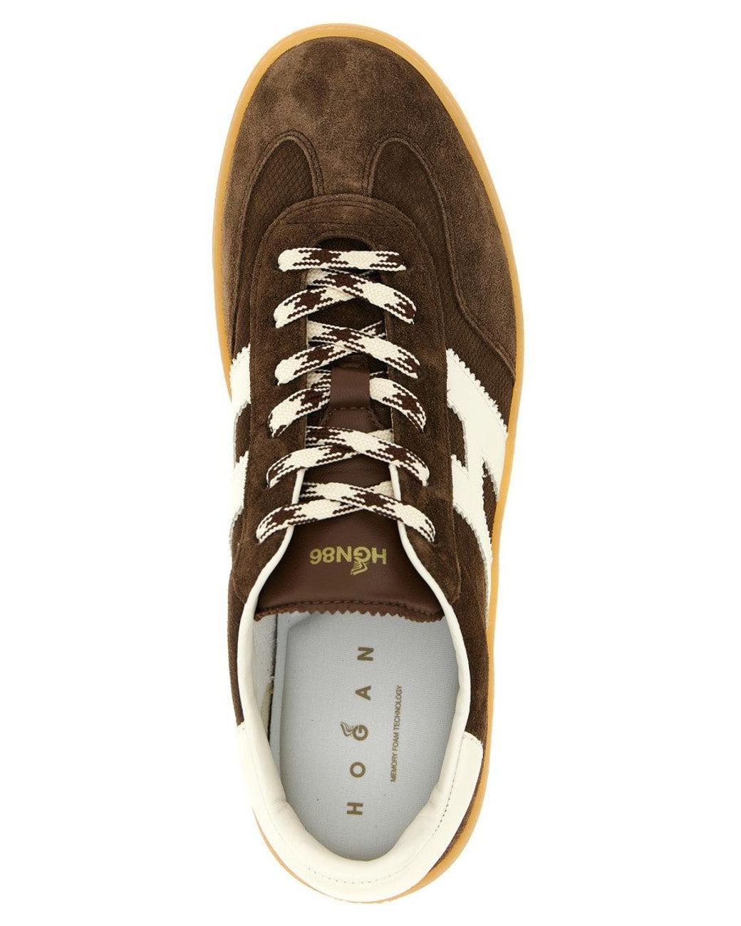 Hogan Brown Logo Sneakers for men