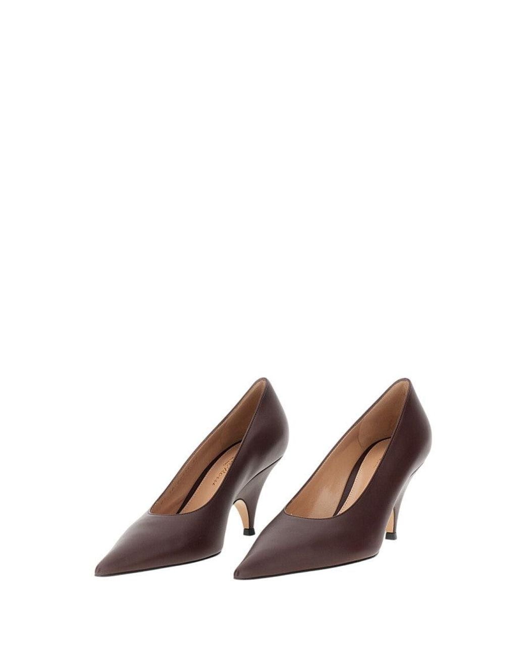 Gianvito Rossi Brown Slip On Pumps