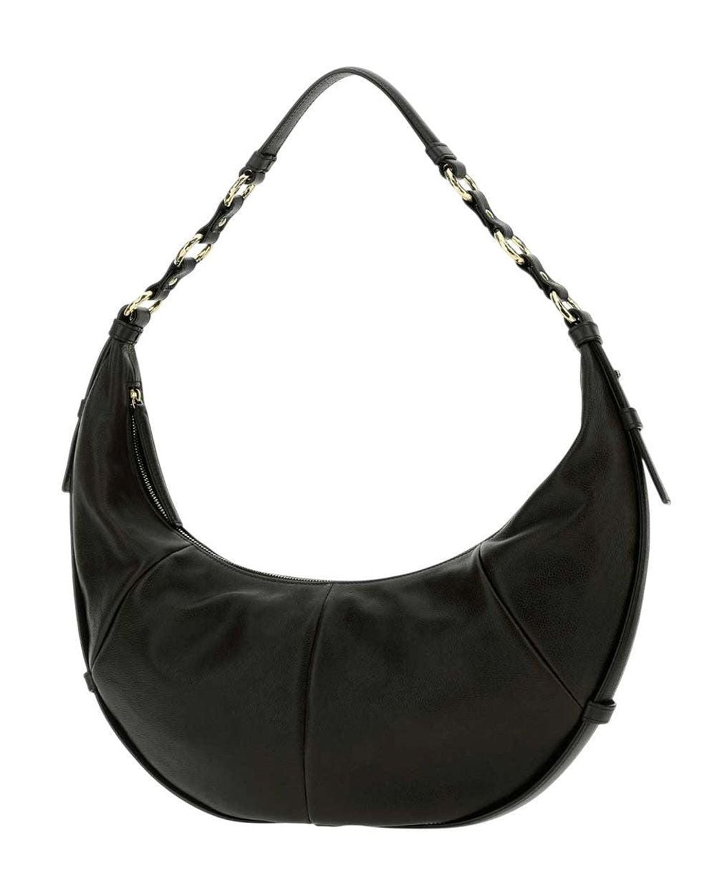 Saint Laurent Black Saharienne Large Hobo