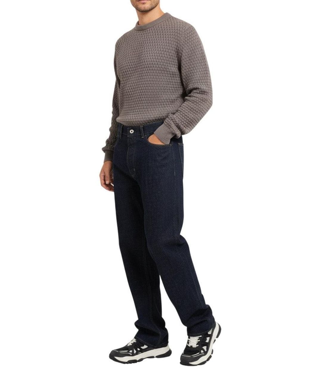 HUGO Gray Mid Rise Jeans for men