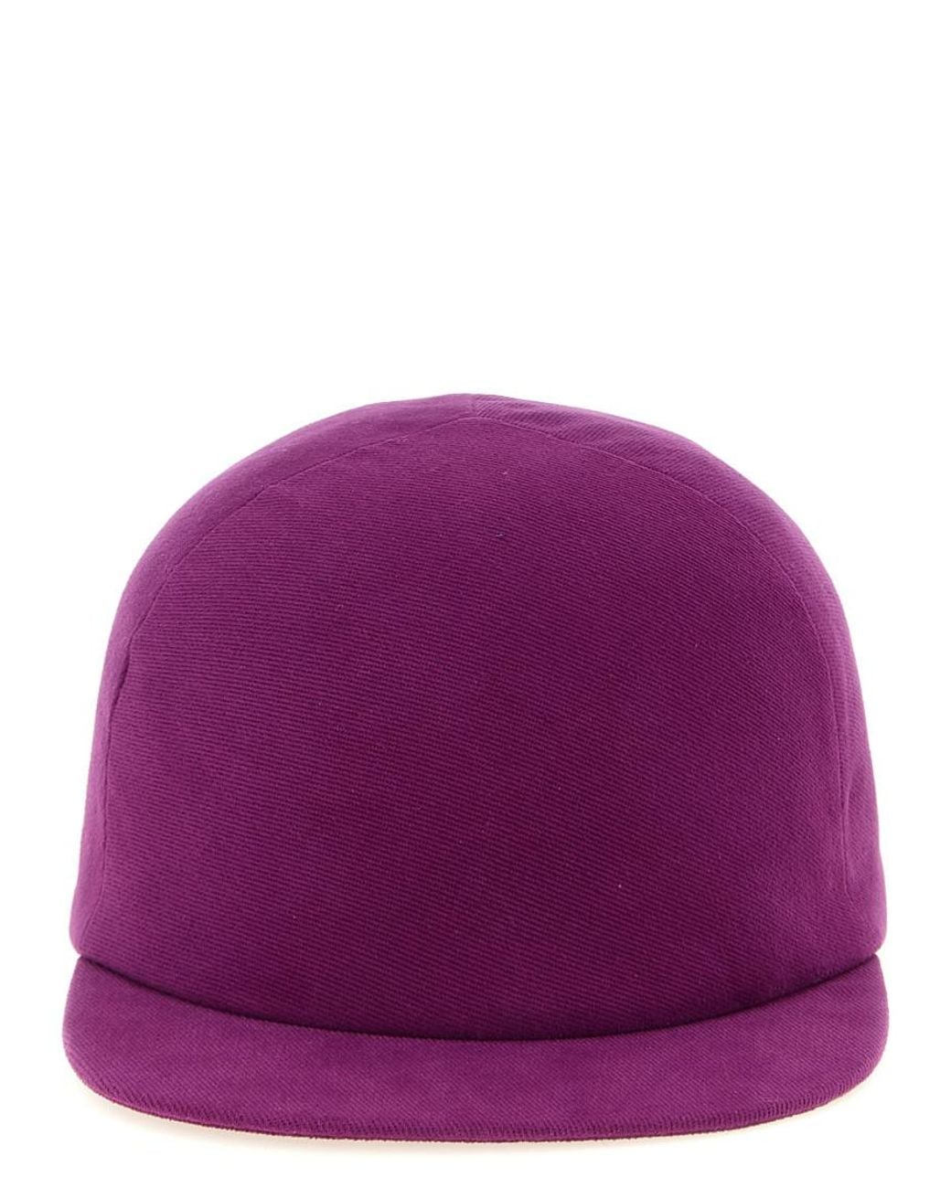 Balenciaga Purple Cotton Drill Baseball Cap